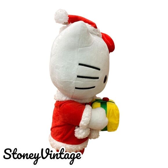 Sanrio Hello Kitty CHRISTMAS GREETER 20” Miss Santa Suit with Gift Present - Picture 2 of 9
